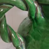 Green ceramic jug