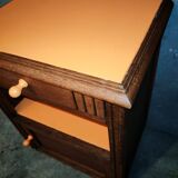 Art Deco orange bedside table