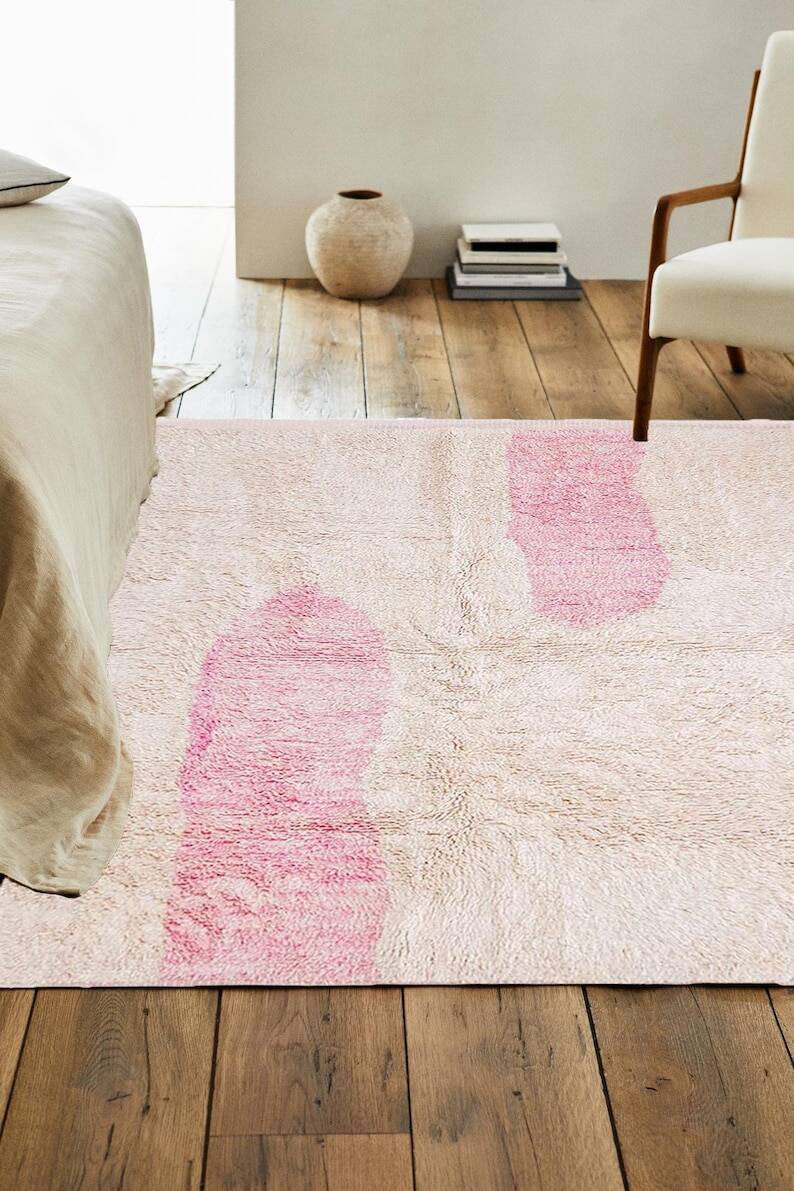 Tapis traditionnel en laine naturelle
