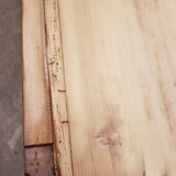 Old curved travel trunk, in pine, stripped 98x60x65