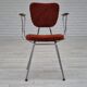 1960s, Danish armchair, original condition, teak wood armrests, chrome steel.