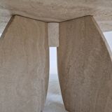 Italian travertine coffee table, 1980s