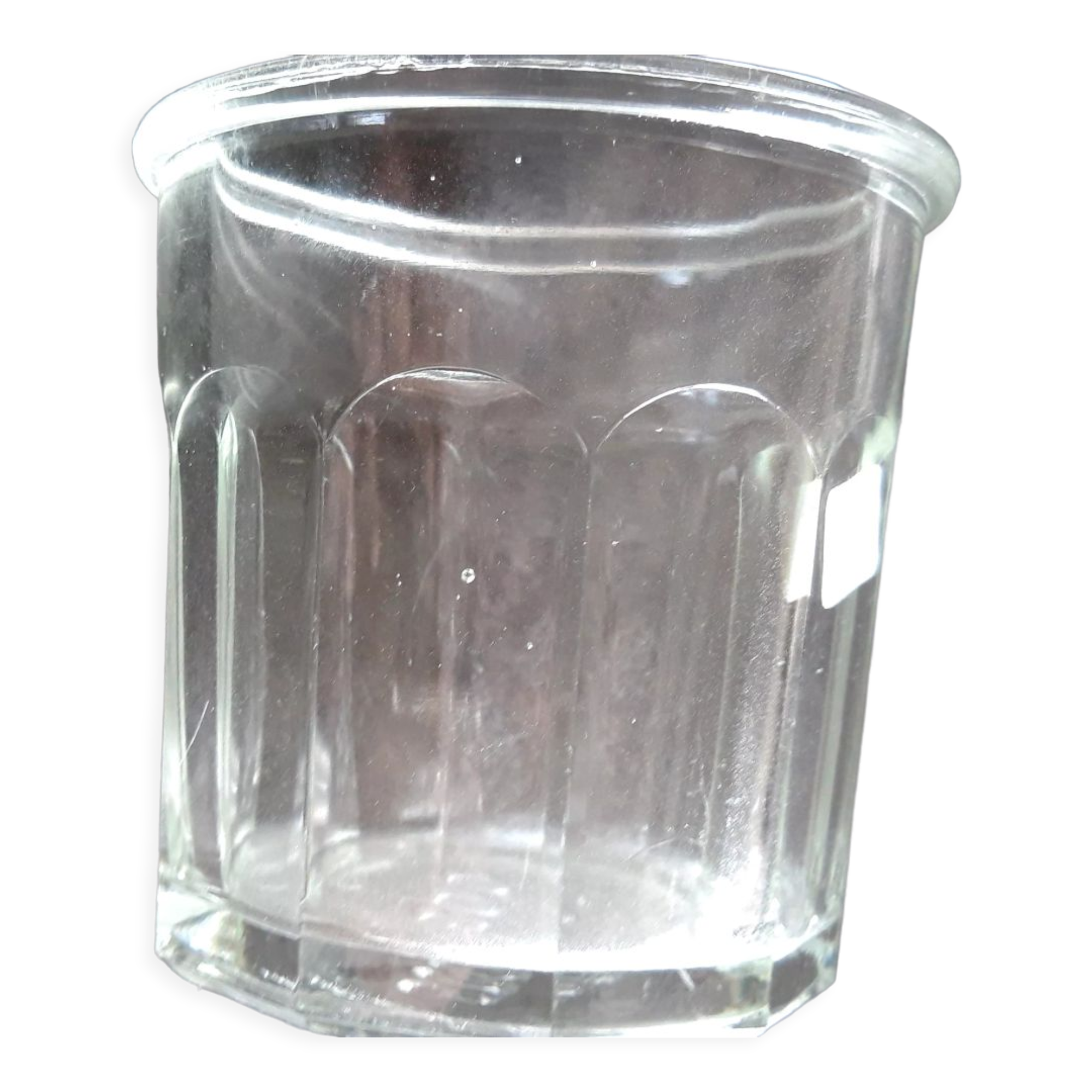 Old faceted jam jar 500 ml