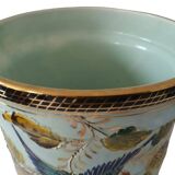 Magnificent Cache Pot Decorations Painted Bird Contour Grainy Relief Gilding Spoiler