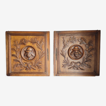 Pair of carved wooden doors