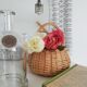 Panier en osier vintage