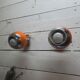Pair of vintage 70s eyeball wall lights.