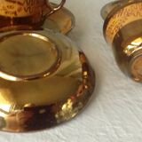 4 cups a cafe and under cups in faience of jersey