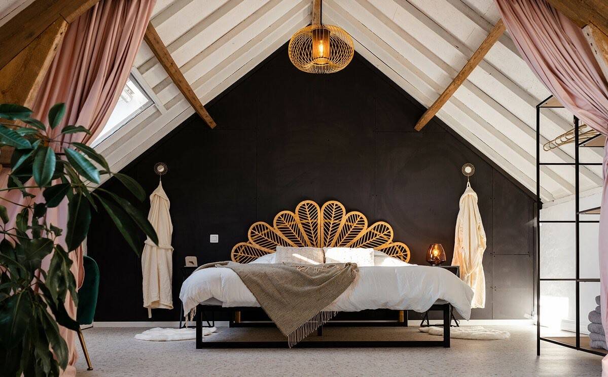 Handmade wicker headboard