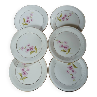 6 assiettes à dessert anciennes Moulin des Loups