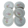 6 vintage Moulin des Loups dessert plates
