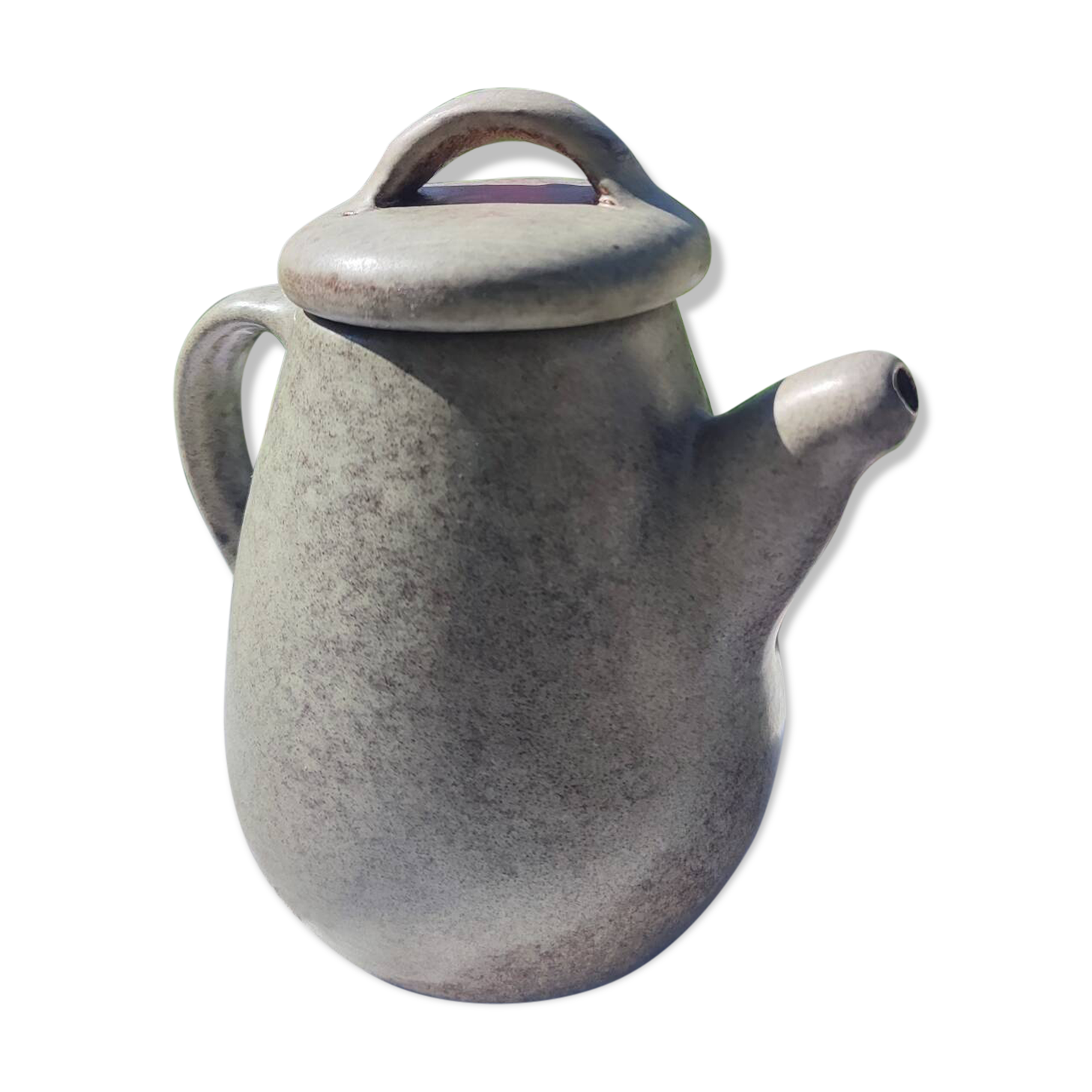 Max Idlas coffee maker, smooth green stoneware