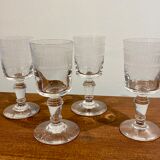 Set of 4 bistro glasses early XX century
