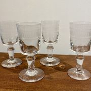 Lot de 4 verres bistrot début XX siècle