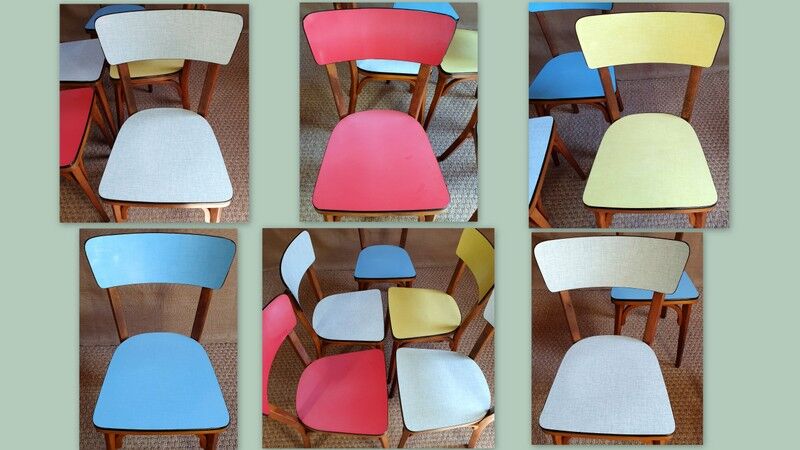 5 chairs bistro Baumann 60s