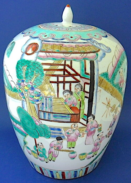Porcelain tea jar from China