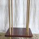 Fifth wheel in brass, glass and wood - 50s/60s