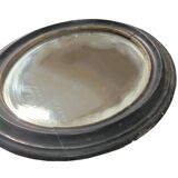 Antique oval wooden mirror