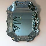 Vintage Venetian Style Faceted Mirror - 97x77cm