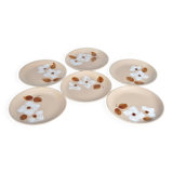Assiettes plates fleurs Moulin des loups