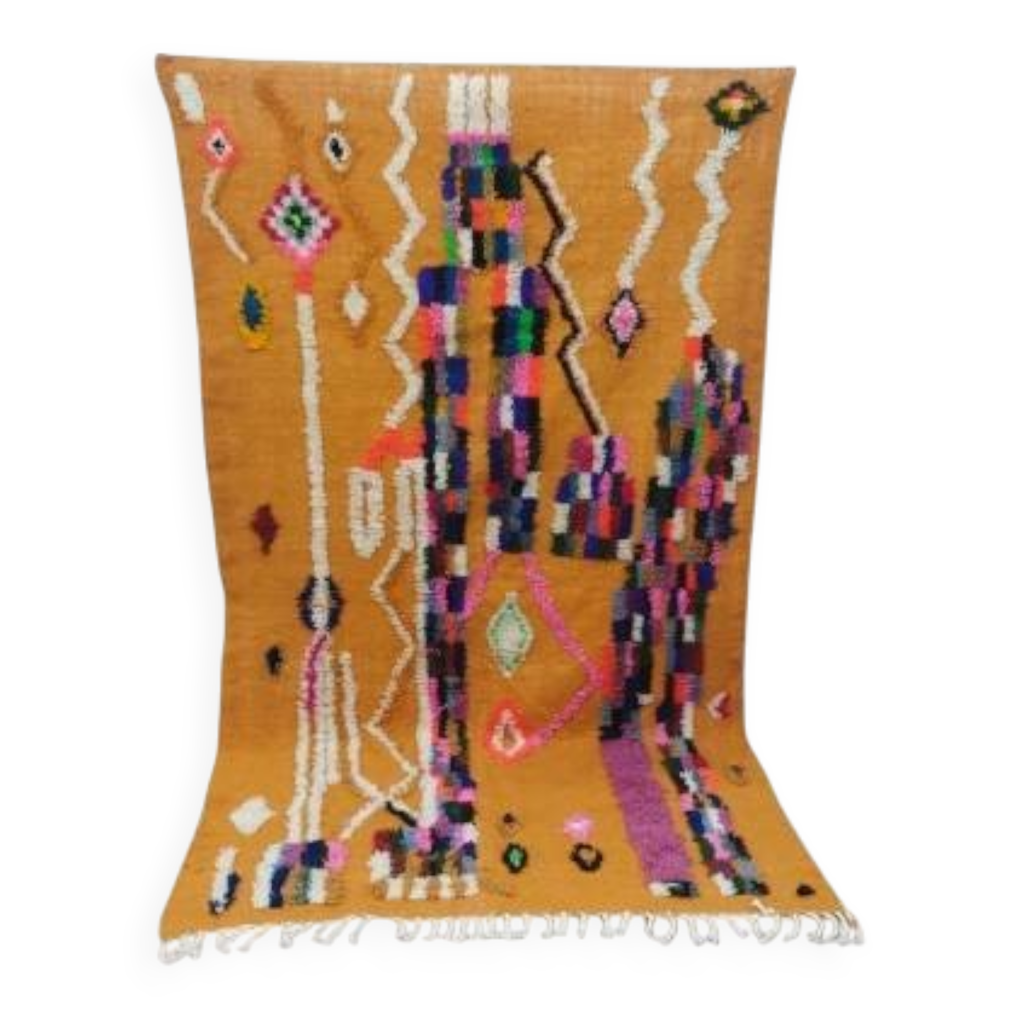 Azilal Berber rug in handmade wool 255 X 140 CM