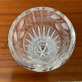Vintage chiseled crystal vase