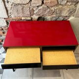 Vinyl storage furniture Manufrance from the 1960s