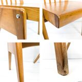 Set of 4 Danish Design Mid Century Wooden Stacking Chairs Streben Vintage Skandi Wooden Chair