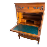Wooden drop-leaf secretary in Louis XV style