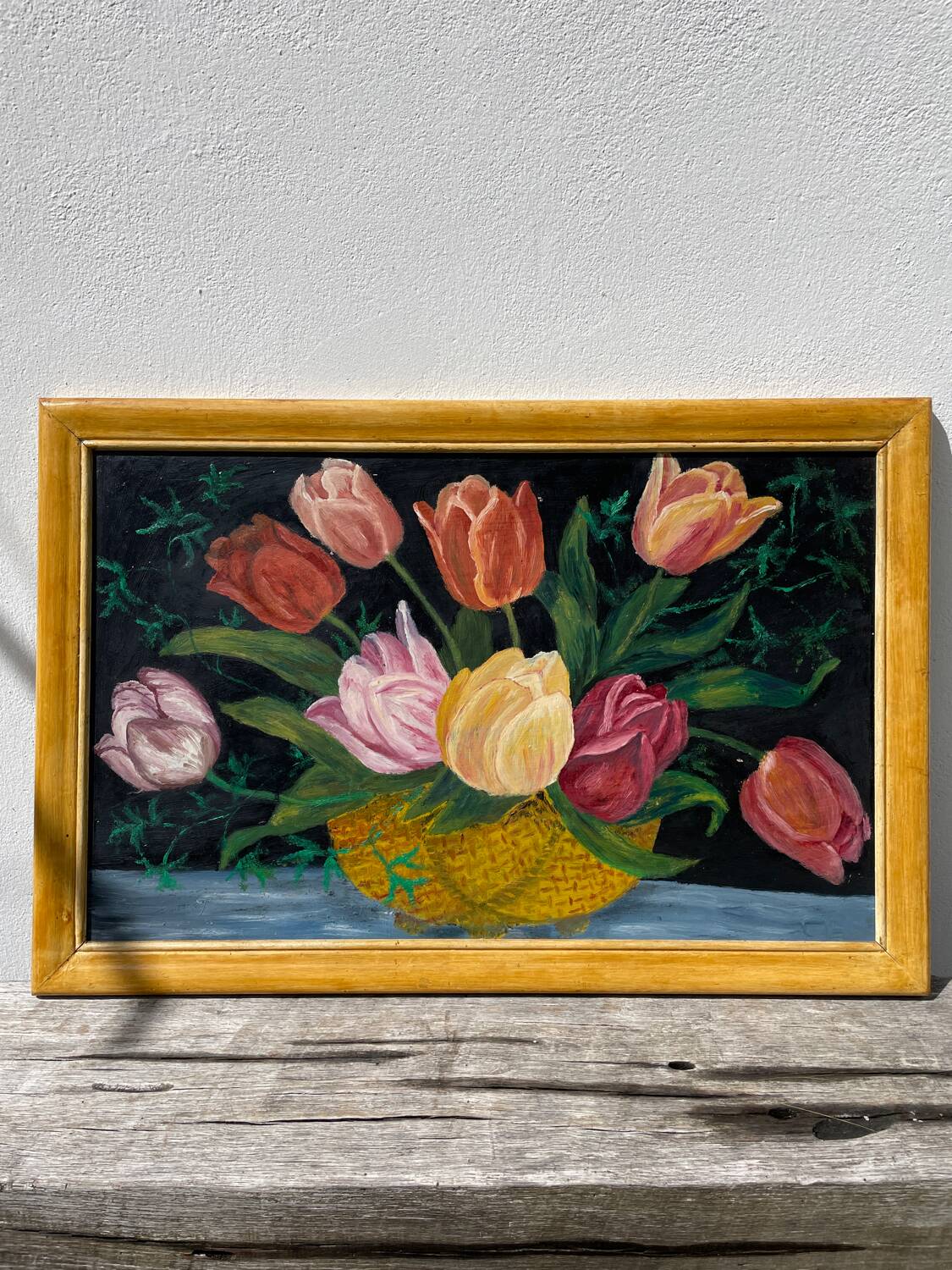 Large flower bouquet painting