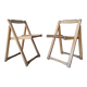 Pair of vintage folding chairs 60s