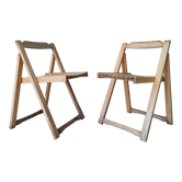 Pair of vintage folding chairs 60s