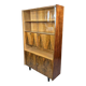Restored Mid-Century Tapered Highboard Bar Cabinet  in Walnut & Mahogany