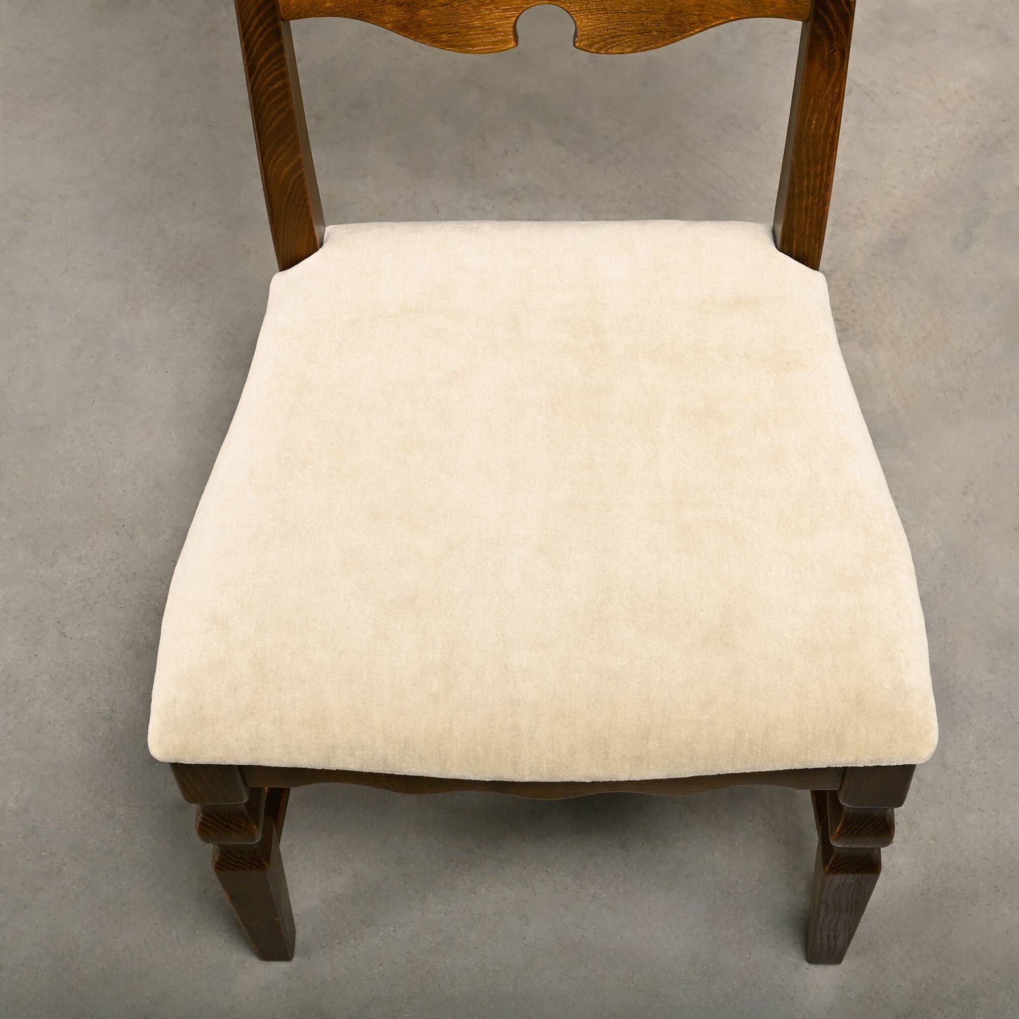 Henning Kjærnulf vintage set Razorblade Dining Chairs High Back, Denmark
