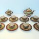 Paul Fouillen Quimper tea set sugar bowl cups and saucers
