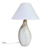 Ceramic lamp, 2M fabric cable, cotton shade