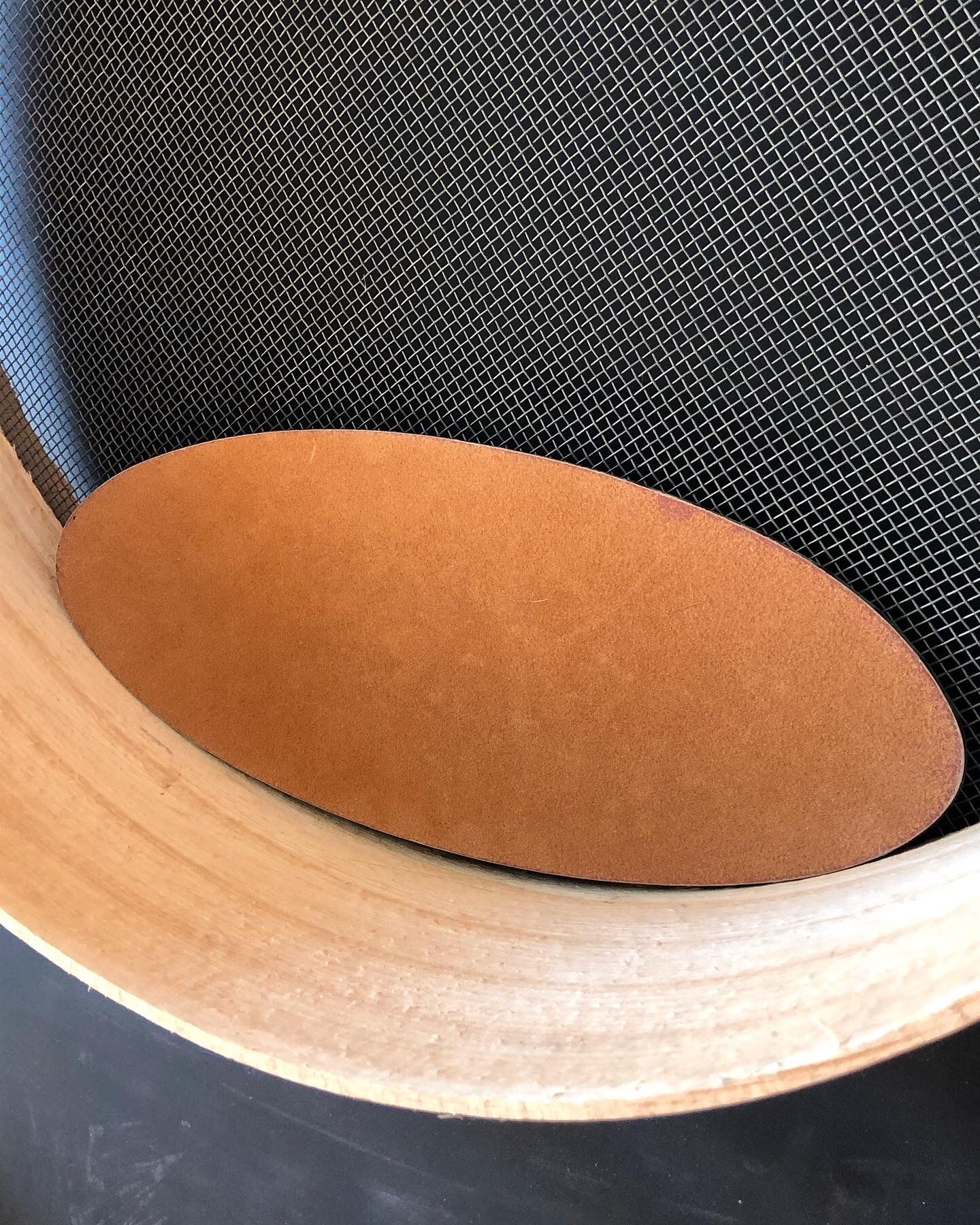 Bevelled oval mirror 25x10cm