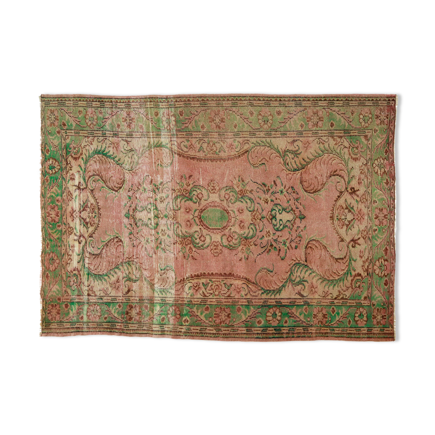 Anatolian handmade vintage rug 289 cm x 204 cm