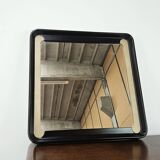 70s square mirror in plastic and skai