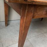 Large vintage farmhouse table from the 50s in solid wood (oak)