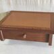 Wall-mounted writing desk in solid oak - mid 20th century.