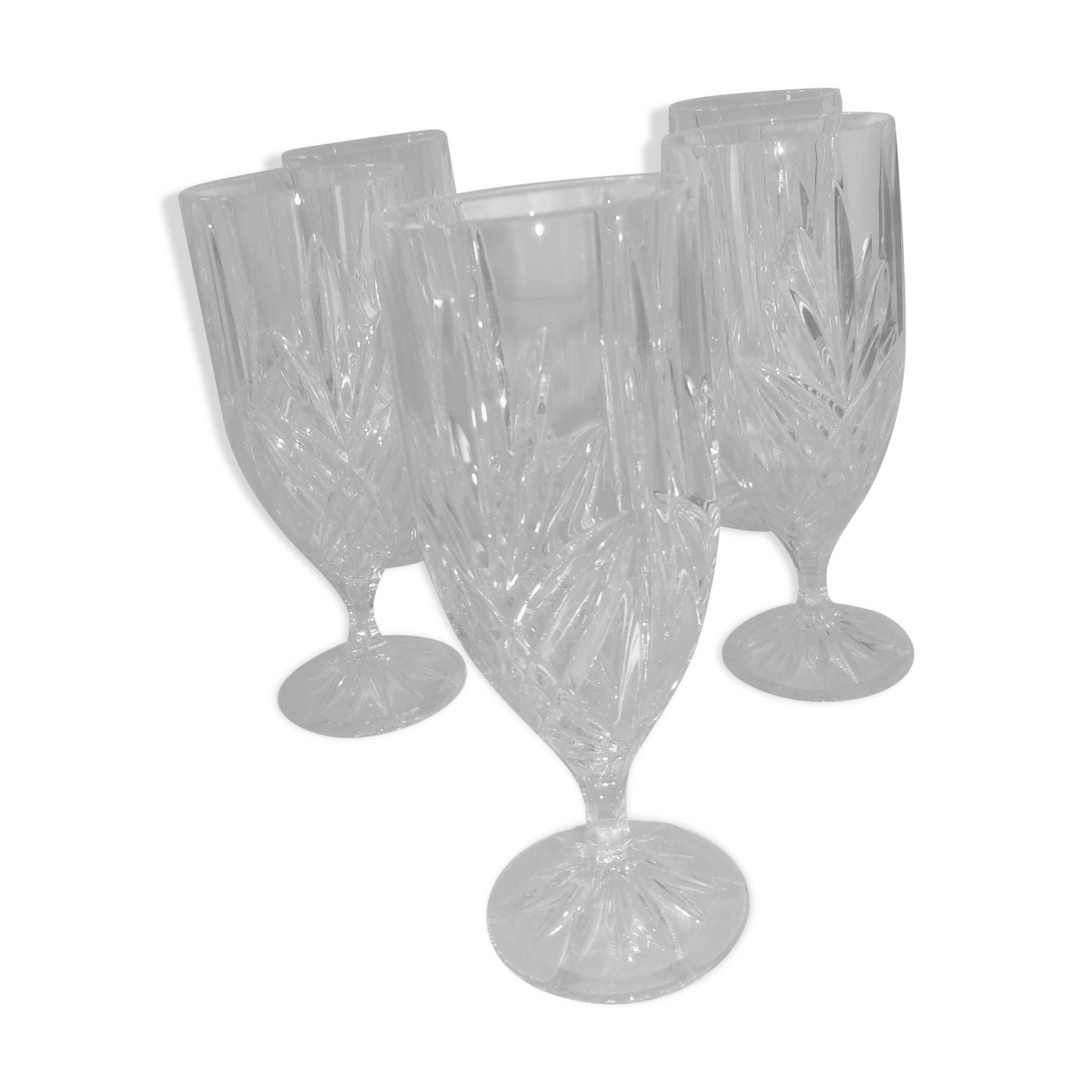 5 crystal water glasses
