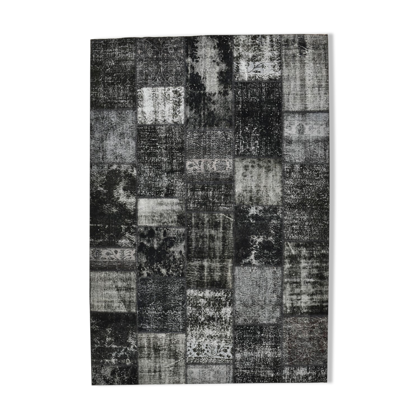 7x10 white & black oriental carpet