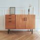 Renovated vintage modernist enfilade, 1950s-60s.