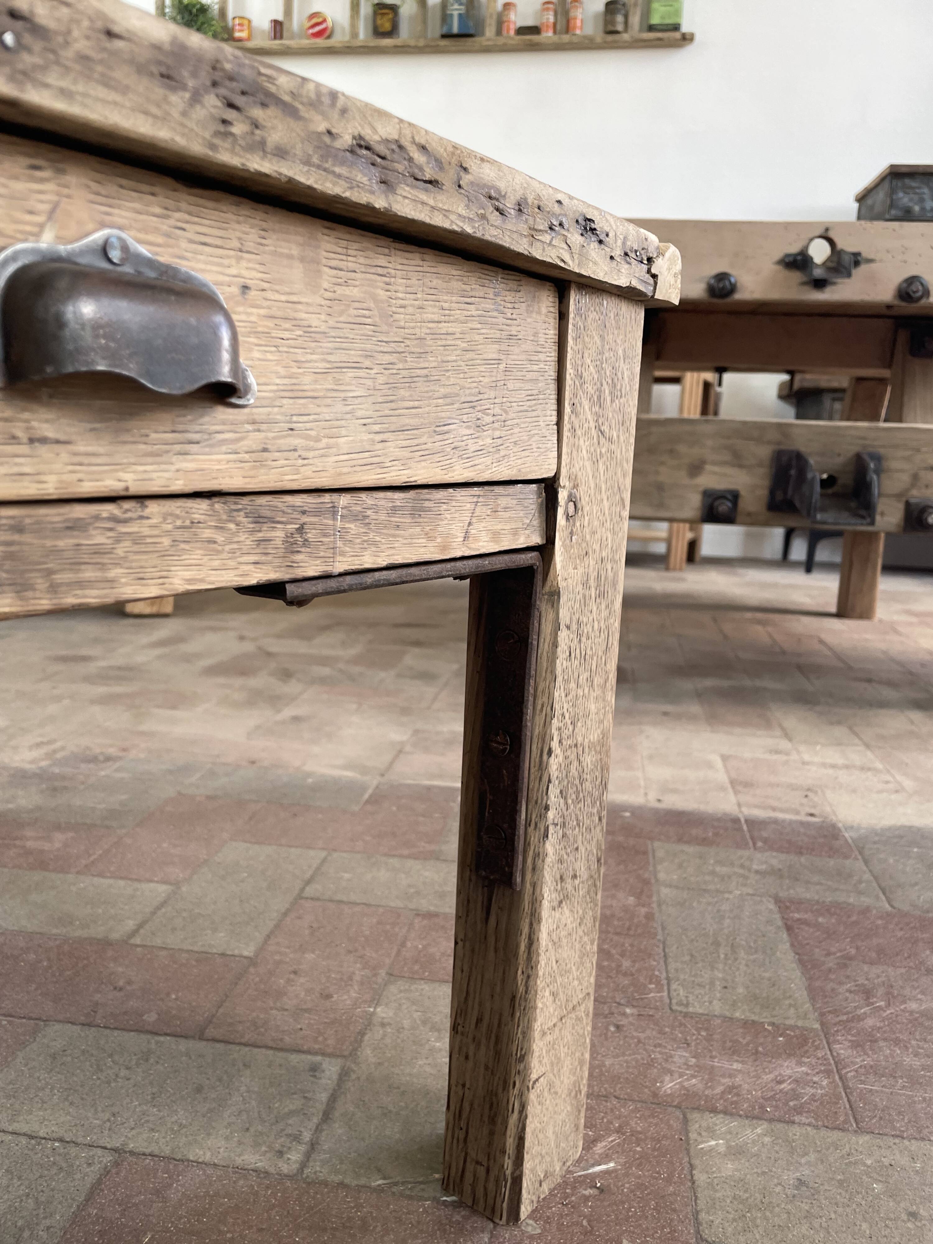 Large farmhouse coffee table with 8 drawers