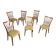 Lot of 6 old solid beech chairs, vintage design from the 60s, new fabric