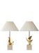 Pair of Philippe Jean Sculptural Brass Bird Table Lamps, Signed Limited Editions