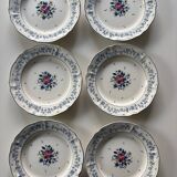 Assiettes à dessert en faïence anglaise