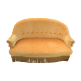 Yellow velvet toad sofa