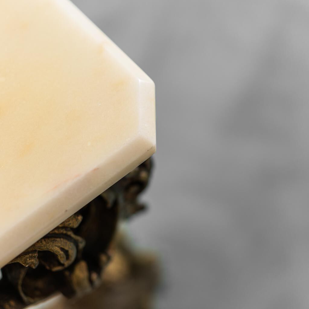 Console in marble gold leaf 50s vintage modern